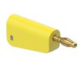 Banankontakt Isolerad Ohöljd Stapelbar 4 mm Mässing Guld 30VAC 60VDC 32A Skruvanslutning Gul